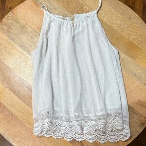 Soho White Lace Hem Camisole